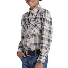 Camisa Vaquera Wrangler Niño Slim Fit Manga Larga 543