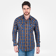 Camisa Vaquera Wrangler Cuernos Chuecos Slim Hombre 058