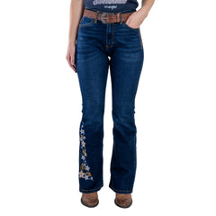 Jeans Vaquero Wrangler Mujer High Rise Flare 749