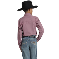 Camisa Vaquera Wrangler Niño Slim Fit Manga Larga 587