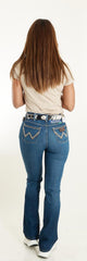 Jeans Vaquero Wrangler Mujer Retro High Rise Corte Bota 290