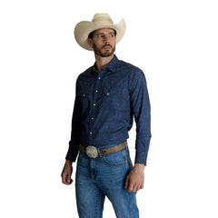 Camisa Vaquera Wrangler Hombre Retro s413