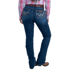 Jeans Vaquero Wrangler Mujer High Rise Corte Bota s093